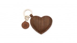 Portachiavi Donna Cuore Frassino Cognac